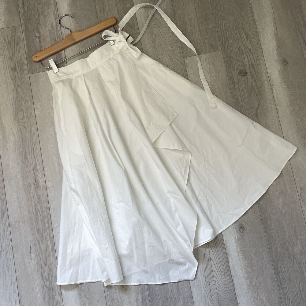 Urban Revivo Skirt NWT wrap asymmetrical midi womens White (xsmall) minimalist